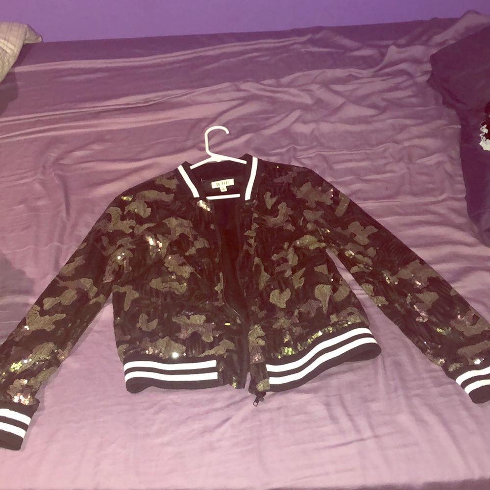 Sparkly zip-up jacket